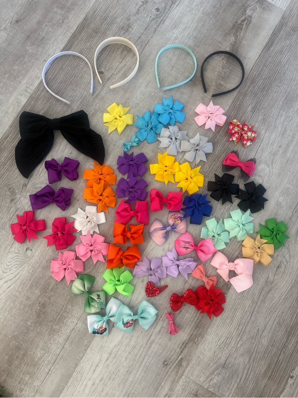 Assorted Kids Hair Bows and Headbands - Multicolor Set